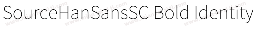 SourceHanSansSC Bold Identity H字体转换